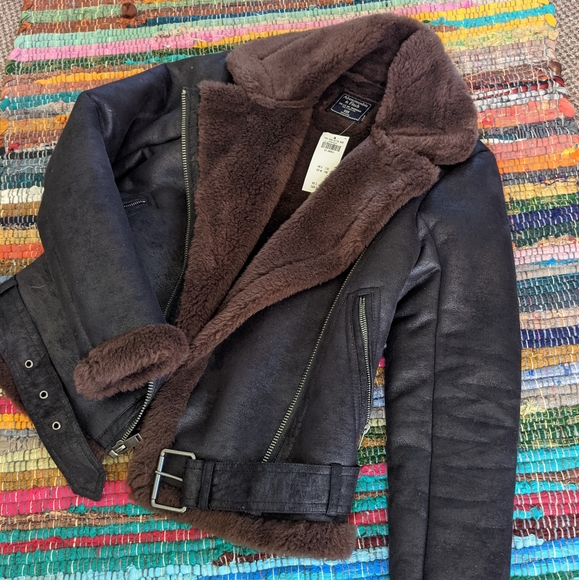 brown moto jacket - Picture 3 of 9